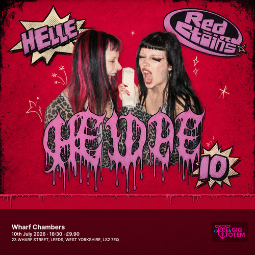 Helle/Red Stains/Gaydar/IO at Wharf Chambers on 10 July 2026 gig poster