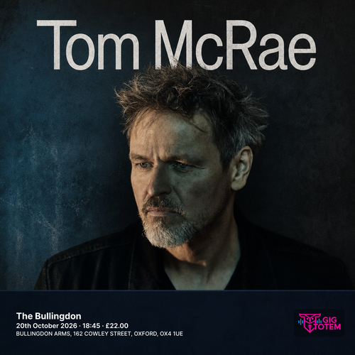 Tom McRae at The Bullingdon on 20 October 2026 gig poster
