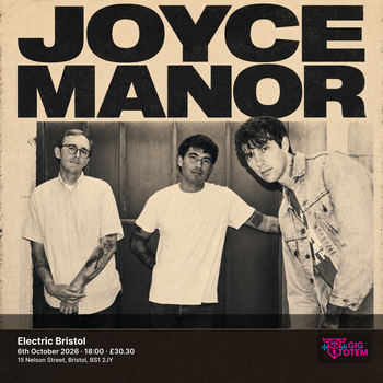 Joyce Manor The Hitmen at Electric Bristol on 6 October 2026 gig poster
