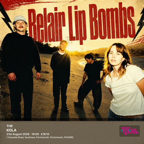 THE BELAIR LIP BOMBS at KOLA on 21 August 2026 gig poster