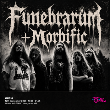 Funebrarum + Morbific at Audio on 12 September 2026 gig poster