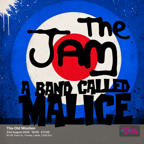 A Band Called Malice at The Old Woollen on 21 August 2026 gig poster