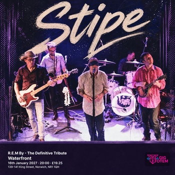 R.E.M By Stipe - The Definitive Tribute Stipe at Waterfront on 16 January 2027 gig poster