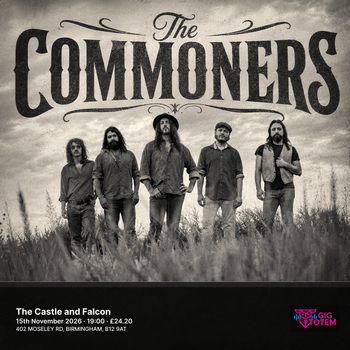 The Commoners at The Castle and Falcon on 15 November 2026 gig poster