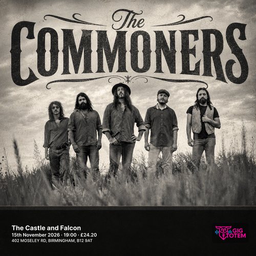 The Commoners at The Castle and Falcon on 15 November 2026 gig poster
