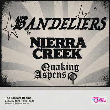 BANDELIERS, QUAKING ASPENS + NIERRA CREEK at The Folklore Rooms on 24 July 2026 gig poster