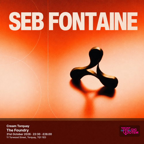 Cream Torquay Seb Fontaine, Tall Paul at The Foundry on 31 October 2026 gig poster