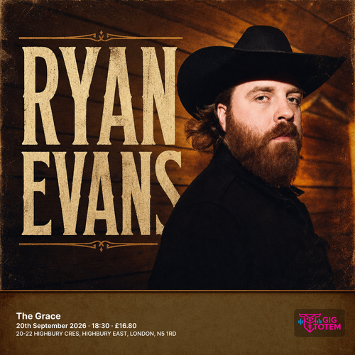 Ryan Evans at The Grace on 20 September 2026 gig poster