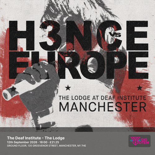 h3nce at The Deaf Institute on 12 September 2026 gig poster