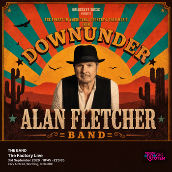 THE ALAN FLETCHER BAND Alan Fletcher at The Factory Live on 3 September 2026 gig poster