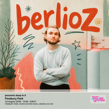 berlioz presents deep in it berlioz, Vegyn at Finsbury Park on 1 August 2026 gig poster