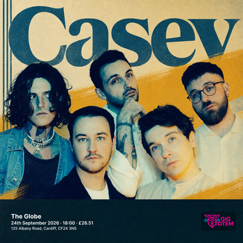 Casey at The Globe on 24 September 2026 gig poster