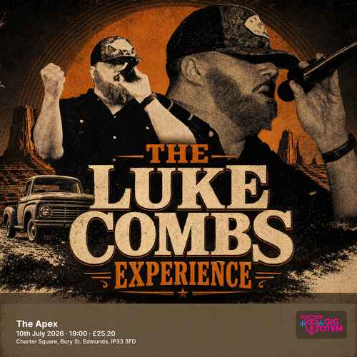 The Luke Combs Experience at The Apex on 10 July 2026 gig poster