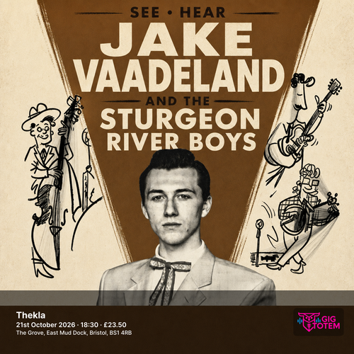 Jake Vaadeland at Thekla on 21 October 2026 gig poster