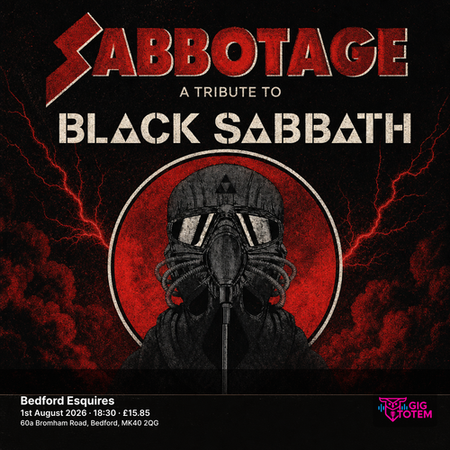 SABBOTAGE (A TRIBUTE TO BLACK SABBATH) at Esquires on 1 August 2026 gig poster