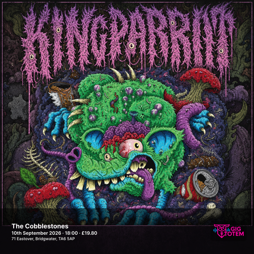 King Parrot at The Cobblestones on 10 September 2026 gig poster