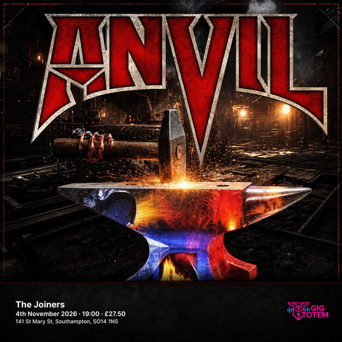 ANVIL at The Joiners on 4 November 2026 gig poster