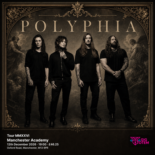 POLYPHIA Tour MMXXVI Perturbator, RJ Pasin, Polyphia december 2026 tour poster