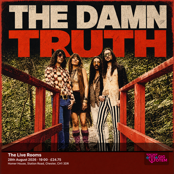 The Damn Truth at The Live Rooms on 28 August 2026 gig poster