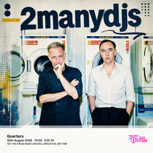 2manydjs at Quarters on 30 August 2026 gig poster