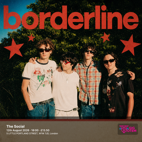Borderline at The Social on 12 August 2026 gig poster