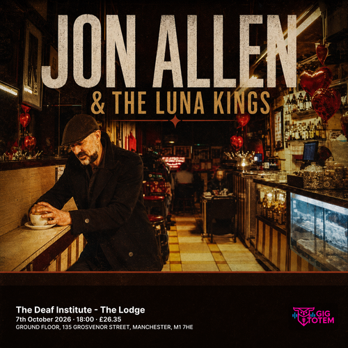 Jon Allen at The Deaf Institute on 7 October 2026 gig poster