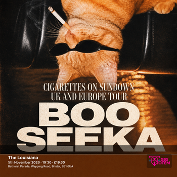 Boo Seeka at The Louisiana on 5 November 2026 gig poster