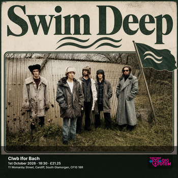 Swim Deep at Clwb Ifor Bach on 1 October 2026 gig poster