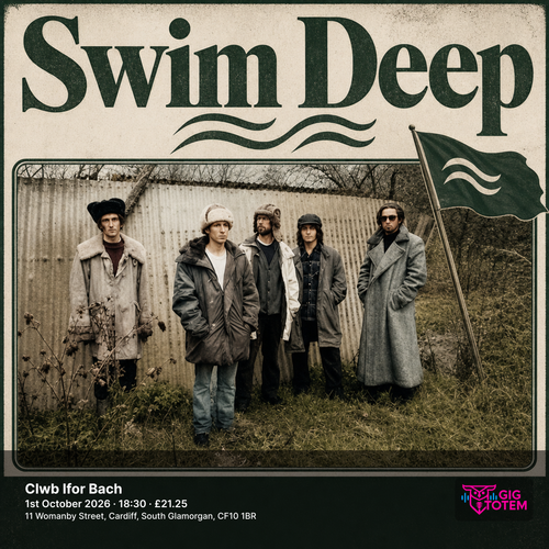 Swim Deep at Clwb Ifor Bach on 1 October 2026 gig poster