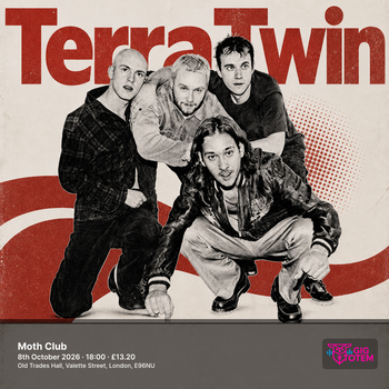 Terra Twin at Moth Club on 8 October 2026 gig poster