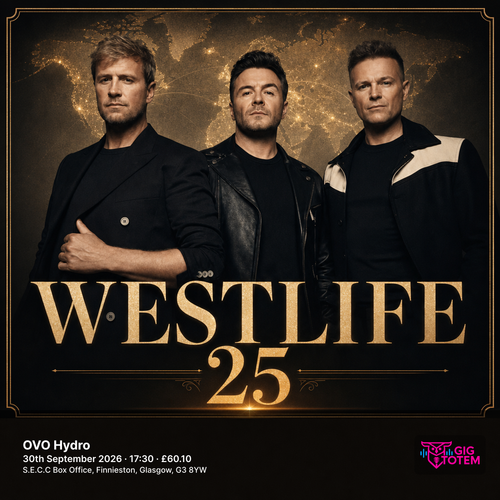 Westlife at OVO Hydro on 30 September 2026 gig poster