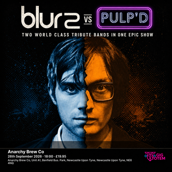 Pulp'd vs Blur2 at Anarchy Brew Co on 26 September 2026 gig poster