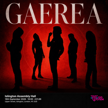 Gaerea Conjurer at Islington Assembly Hall on 18 September 2026 gig poster