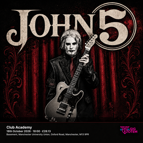 John 5 Dan Bryne at Club Academy on 18 October 2026 gig poster