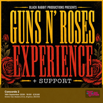 Guns N; Roses Experience + Support at Concorde 2 on 18 September 2026 gig poster