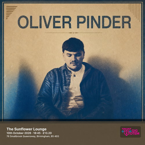 Oliver Pinder at The Sunflower Lounge on 10 October 2026 gig poster