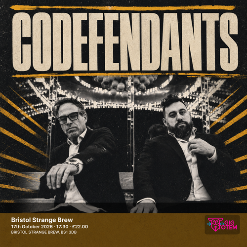 Codefendants at Strange Brew on 17 October 2026 gig poster