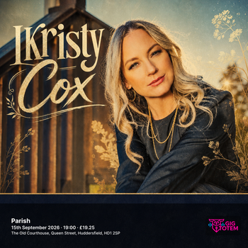 Kristy Cox at Parish on 15 September 2026 gig poster