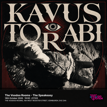 Kavus Torabi at Voodoo Rooms on 18 October 2026 gig poster