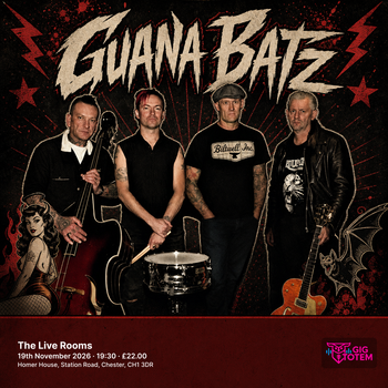 Guana Batz at The Live Rooms on 19 November 2026 gig poster