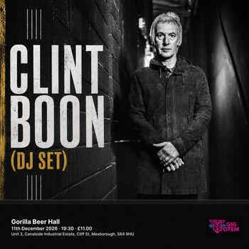 Clint Boon (DJ Set) at Gorilla Beer Hall on 11 December 2026 gig poster