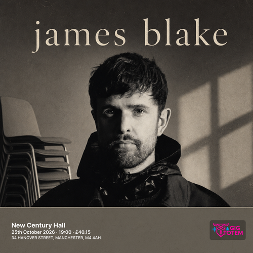 James Blake at New Century Hall on 25 October 2026 gig poster