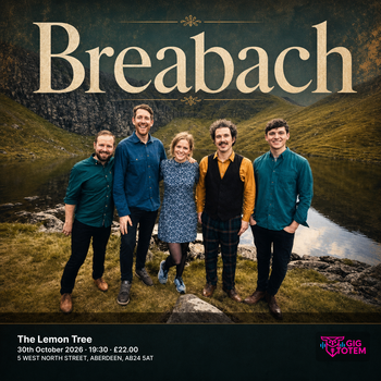 Breabach at The Lemon Tree on 30 October 2026 gig poster