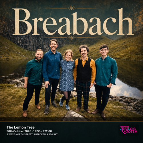 Breabach at The Lemon Tree on 30 October 2026 gig poster