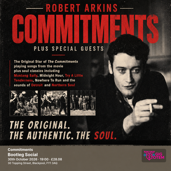 Robert Arkins Commitments Robert Arkins at Bootleg Social on 30 October 2026 gig poster