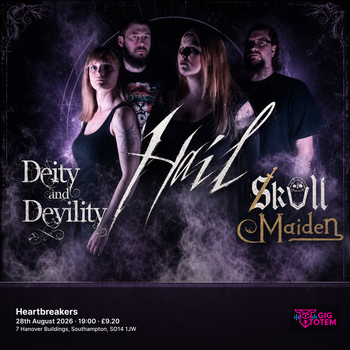 HAIL at Heartbreakers on 28 August 2026 gig poster