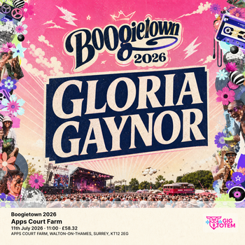 Boogietown 2026 Shalamar, Gloria Gaynor at Apps Court on 11 July 2026 gig poster