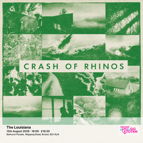 Crash Of Rhinos Memory of Elephants at The Louisiana on 15 August 2026 gig poster