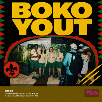 Boko Yout at Thekla on 18 November 2026 gig poster