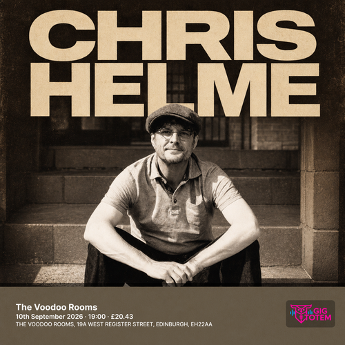 Chris Helme at The Voodoo Rooms on 10 September 2026 gig poster